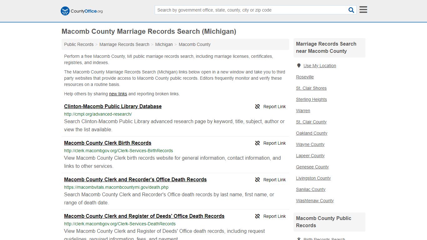 Marriage Records Search - Macomb County, MI (Marriage Licenses ...